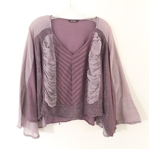 KAI MOON Boho Lavender Purple Tunic Top S/M - Picture 1 of 5